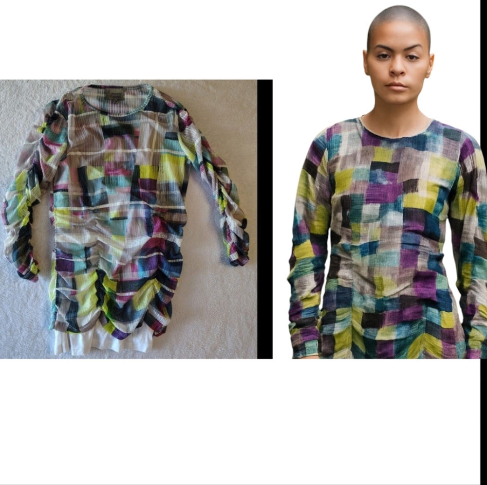 Lynn Richie Silver Y2K Top   Women's Size S